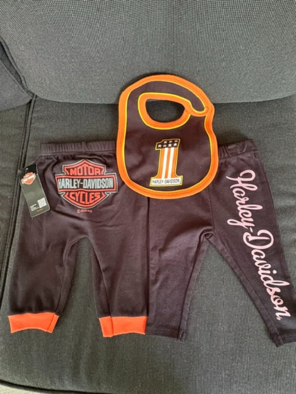 HARLEY DAVIDSON INFANT JOG PANTS AND BIB